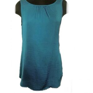 CABI Small Green Mist Top Style #3789 Silky, flowy Sleeveless Keyhole Back tank